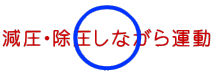 減圧・除圧しながら運動 